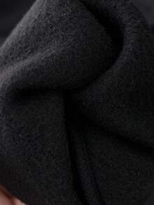 SHEIN 青少年休闲街头时尚纯色舒适拉链立领连帽衫和运动裤套装，适合通勤、上学、日常休闲、度假、运动、派对、秋冬