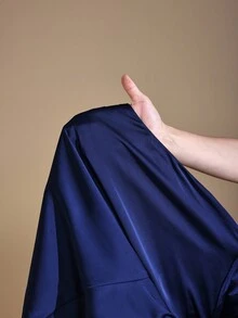 JIAN LASALA Asymmetric One-Shoulder Sleeveless Solid Satin Maxi Dress Women Spring Autumn Elegant Party Elegant Dresses For Women Going Out Party Dress Evening Dress Wedding Guest Luxury Stylish Clothing Collection Bachelorette Party Prom Dress