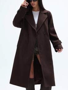 Aveloria Affinna Jesienno-zimowy nowy, luźny, miękki wełniany płaszcz oversize dla kobiet, elegancki styl