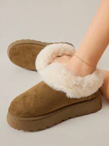 Solecia Women's Winter Thick Sole Warm Comfortable Snow Boots For Christmas - Khaki - View 8