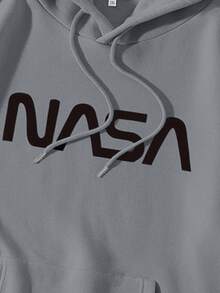 RueChic Męska bluza z kapturem, z nadrukiem w kształcie litery V i ściągaczem, do codziennego użytku, z podszewką termiczną, jesień/zima