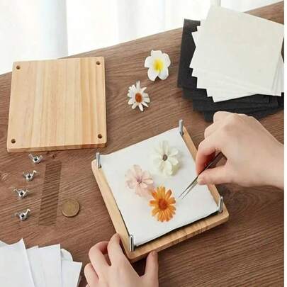 1/2 طقم ضغط زهور خشبي، حفظ عينات نباتية DIY، أكياس تجفيف ملونة للأزهار والأوراق، أدوات حرفية، ديكور هالوين، عودة إلى المدرسة، ديكور الخريف، ديكورات عيد الميلاد، ديكور الحائط، ستائر غرفة النوم