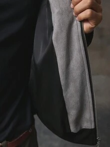 AXEPEAK Áo khoác nam tay dài dệt thoải mái hàng ngày, trẻ trung, mùa thu, mùa đông - Nhiều màu - Xem 7