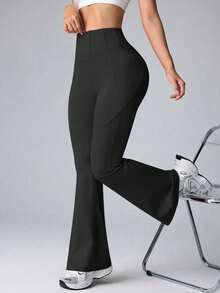 SHEIN Sports 女士休闲百搭纯色瑜伽紧身裤 - 彩色 - 查看 5