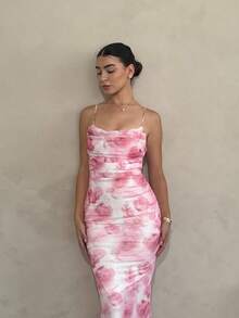 Andrea Bello Ngày lễ tình nhân mùa xuân Trang phục ngày lễ tình nhân ngọt ngào tuyệt đẹp Ngày lễ tình nhân San Valentin Lễ Phục sinh Đám cưới Lễ đính hôn Lễ trưởng thành Váy in hoa sang trọng cho phụ nữ, lý tưởng cho lễ hội mùa xuân, Ngày lễ tình nhân - Hồng - Xem 6