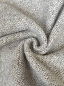 Vionelle Plus Size Women Knitted Autumn/Winter Fashion Ribbon Halter Atmosphere V-Neck Sweater, Soft & Cozy Casual Versatile Top Fall - Khaki - View 8