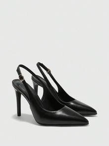 CUCCOO BIZCHIC New Versatile Pointed Toe High Heels For Women - Black - View 6