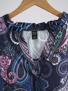 EMERY ROSE Áo sơ mi thường ngày cỡ lớn, thời trang tối giản mặc hàng ngày, trang phục mùa hè cho phụ nữ, xuân/hè, trang phục nghỉ dưỡng cho phụ nữ, trang phục phương Tây cho phụ nữ - Nhiều màu - Xem 4