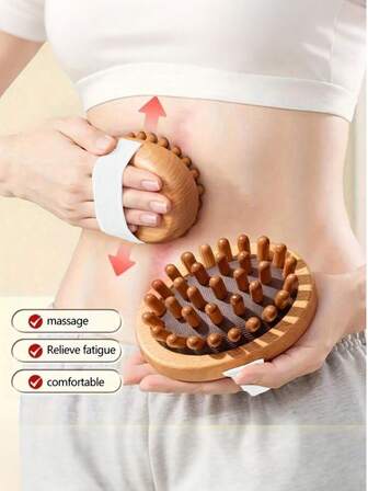 1 件经络按摩刷，手动全身刮痧按摩器，头部腹部腿部身体放松软刷，符合人体工程学的抗疲劳按摩工具，适合家庭使用