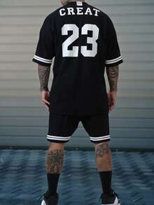 Manfinity Homme Men's Number 23 Casual Sports T-Shirt Set