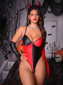 Fantasy Costume Bộ đồ liền thân gợi cảm 4 món cho lễ Halloween - Nhiều màu - Xem 4