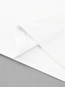 INAWLY 大码女式白色修身圆领短袖T恤 - 白色 - 查看 6