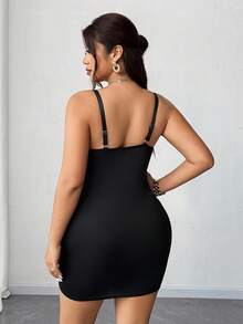 Elenzga Robe camisole jacquard grande taille pour femmes, robe asymétrique sexy, transparente avec découpe à l'épaule, ajustée, patchwork brodé jacquard pour femmes, printemps/été, tenue de soirée/décontracté