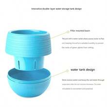 SHEIN 5/10/20 piezas Macetas mini para suculentas y plantas pequeñas, macetas intercambiables DIY con agujero de drenaje y depósito de agua, decoración de escritorio linda