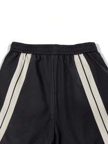 Manfinity Roghcode Locker sitzende Herren Lässig Hose mit kontrastfarbigen Seitennähten und schrägen Taschen, Herbst