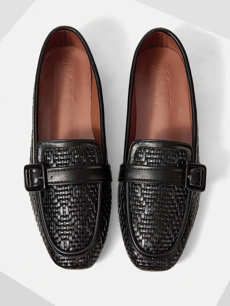 WOMEN'S RETRO LOAFERS SLIP-ON CASUAL COMFORTABLE SIMPLE ELEGANT SQUARE TOE FLAT SHOES, AUTUMN/WINTER SPRING SHOES