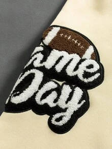 Manfinity EMRG 男士拼布棒球夹克