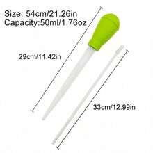 水族箱虹吸加长吸管 鱼缸吸尘器 简易清洁工具 适用于水族箱换水器 29厘米 45厘米 54厘米 30毫升 40毫升 50毫升