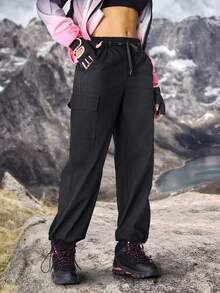 Flexra 女士休闲水洗直筒可拆卸牛仔裤户外徒步防晒轻便速干女式徒步服女式徒步裤女式户外裤露营装女式 - 黑色 - 查看 9