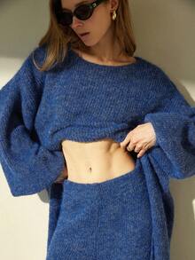 Aveloria Modichic 2件套时尚休闲针织毛衣和裤子