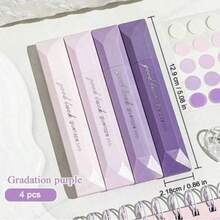 4PCS Double-Sided Dot Tape, 360 ° Rotating Seamless Adhesive, Suitable For Use In Scrapbooks, DIY Crafts, Back To School, Office Supplies, Handmade Diaries, And Art Projects - Multicolor - View 3