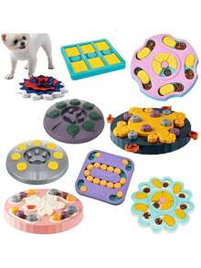 1个狗狗益智玩具慢食喂食器互动增智喂食器防滑慢食碗猫狗食物游戏 - 彩色 - 查看 2