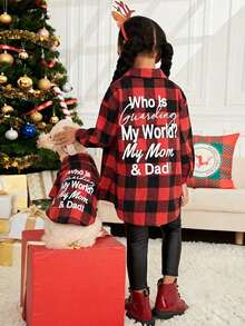 PETSIN Christmas Red & Black Plaid Print Pet Shirt - Multicolor - View 2