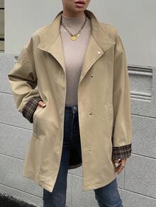 DAZY معطف كاجوال للنساء من قطع ملونة، جاكيت خريفي