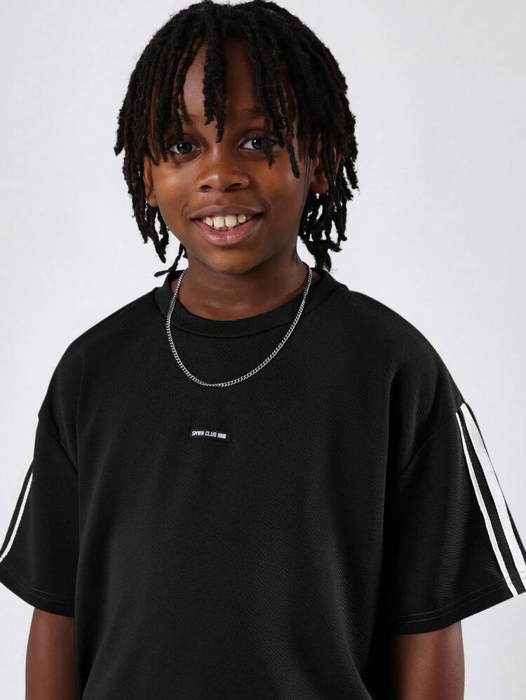 Wide Leg Track Suit With Stripe Sleeve Details