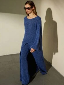 Aveloria Modichic 2件套时尚休闲针织毛衣和裤子