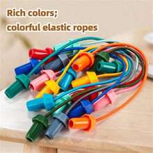 1 件彩色绳索迷宫棋盘游戏，互动桌面游戏，可增强逻辑和创造力，是家庭娱乐的理想选择，是情人节、感恩节、圣诞节和新年的绝佳礼物