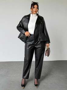 Firerie Manteau ajusté à manches longues noir avec volant à la taille, boucle métallique et fermeture éclair décorative. Convient pour la Saint-Valentin, les concerts, les représentations, les rendez-vous, les dîners de gala, les déplacements, la rentrée, les vacances, le bureau, le style sirène/Y2K - Noir - Voir 6