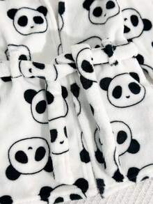 SHEIN معطف سميك مريح بغطاء رأس مطبوع بنجوم للأطفال الرضع، مناسب للخريف والشتاء