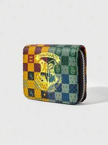 HARRY POTTER X SHEIN 1pc A Four-College Short Wallet Simple Zipper Ladies Coin Purse