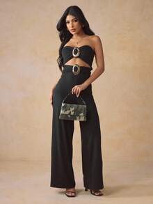 SHEIN SXY Damen Handtaschen mit Griff, Camouflage Muster, transparente Pailletten, modisch, elegant, schlicht, personalisiert, vielseitig, klassisch, für Date, Alltag, Einkaufen, Nachmittagstee, Party, Abschlussball, Club, Date, Geburtstag, Abend, Abenddate - Armeegrün - Übersicht 8