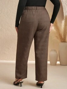 2025新款女士优雅休闲商务通勤格纹羊毛直筒西装裤，适合各种身材，适合冬季穿着，复古风，适合外出、秋季穿着，可搭配风衣。这款西装裤也适合秋冬季穿着，适合女性，也适合秋季大码女性穿着，适合办公室穿着，适合秋季穿着，适合优雅女性穿着，适合女性秋季 ... - 彩色 - 查看 8
