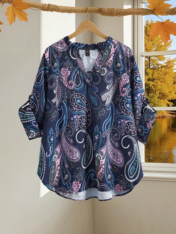 EMERY ROSE Camisa casual de talla grande, moda minimalista para uso diario, atuendos de verano para mujeres, primavera/verano, ropa de resort para mujeres, ropa occidental para mujeres