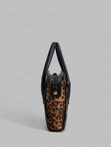 Ontre Women's Leopard Print Retro Fashion Handbag, Suitable For Daily Commute And Travel - Brown - View 5