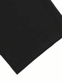 Claim Dot 男士黑色双腰带设计休闲直筒裤男士正装裤男士百褶裤男士阔腿裤男士高腰裤宽松裤，适合秋季，复古风 - 黑色 - 查看 8