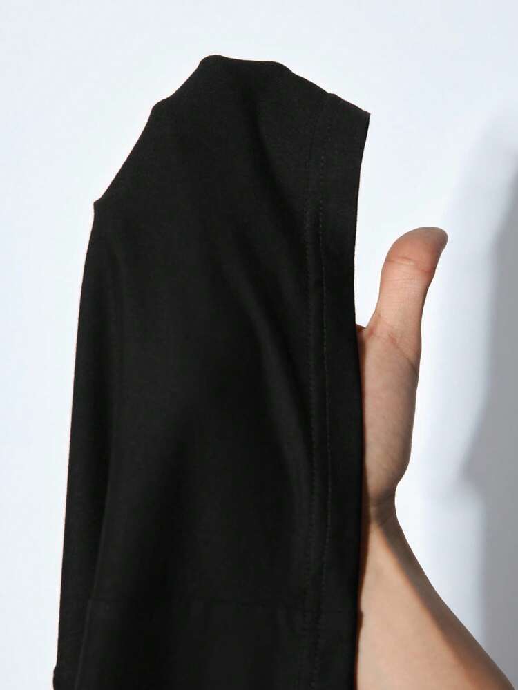 SHEIN Maija MAIJA Urlaubs-Häkelbesatz V-Ausschnitt Smock-Midi-Kleid