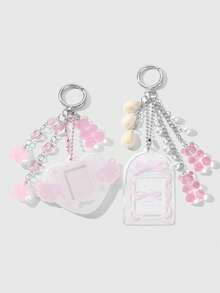 ROMWE Kawaii Móc chìa khóa - Hồng - Xem 1