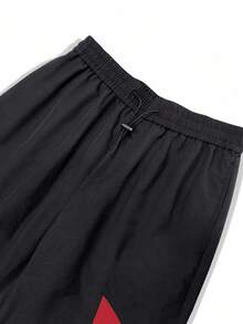 Manfinity Roghcode Locker sitzende Herren Lässig Hose mit kontrastfarbigen Seitennähten und schrägen Taschen, Herbst