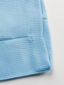 Manfinity Homme 2pcs Men's Casual Solid Color Short Sleeve T-Shirt And Drawstring Pants Co-Ord Two Piece Set, Summer Baby Blue Cozy Outfits