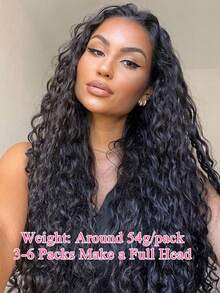 Boho Braids 1 件装 水波纹钩针人发接发 无结预分离羽毛人发 Narutal 黑色 14-20 英寸 - Natural Black - 查看 5