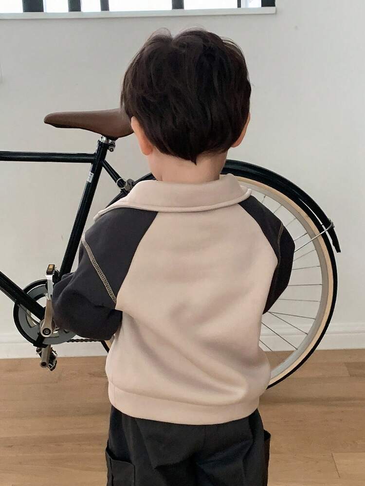 Toddler Boys' Colorblock Embroidered Fleece Sweatshirt, Autumn/Winter