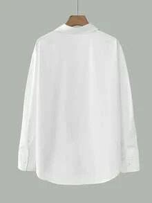 SHEIN LUNE 大码女式时尚彩色花卉图案翻领单排扣休闲衬衫 - 彩色 - 查看 2