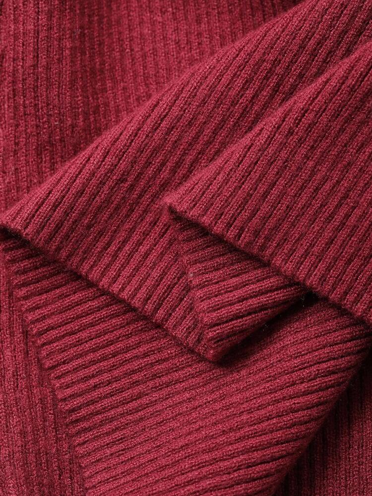 Elegant Bodycon Open Shoulder Backless Spaghetti Strap Dress, Cinched Waist, Red, Fashion Design, Suitable For Weddings, Banquets, Parties, New Year, Christmas, Women Fall/Winter Sweater Dress