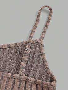 SHEIN Girlism 少女格子仿皮草夹克搭配罗纹针织吊带背心和喇叭裤套装，休闲风格，冬季服装，秋季服装，Y2K 服装