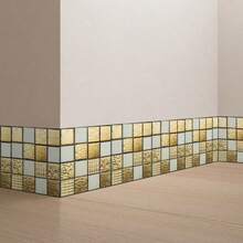 1pc Mosaic Style Decorative Caulk Line Sticker, Home Decor Wall Corner Sticker For Kitchen, Bathroom, Bedroom, Simulated 3D Wall Sticker, 3.9*94.5 Inches Room Decor Kitchen Decor Bathroom Decor Stickers Personalised Stickers