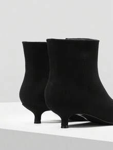 MOTF PREMIUM WOMEN'S POINTED TOE ZIPPER CLOSURE HIGH HEEL ANKLE BOOTS FOR CHRISTMAS